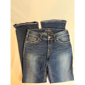 Silver‎ Jeans Co Mid Rise Bootcut Suki Dark Wash Jeans W28/L32